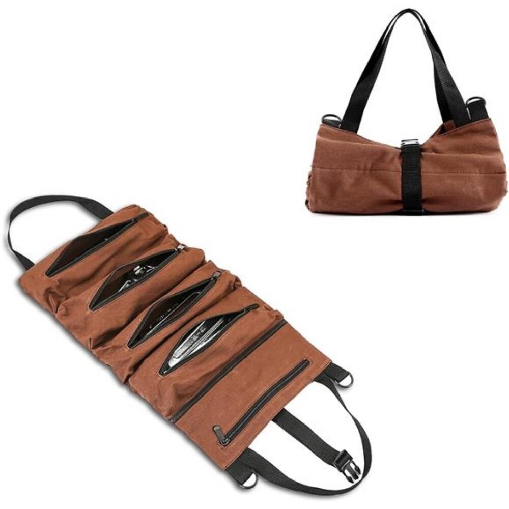 Tool Roll,Multi-Purpose Roll Up Tool Bag, Wrench Roll,Canvas Tool Organizer